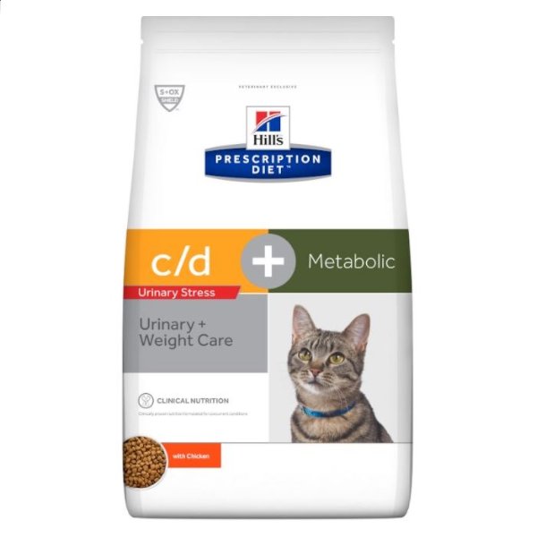 מזון רפואי לחתולים יורינרי סטרס + מטבוליק הילס C/D באנר