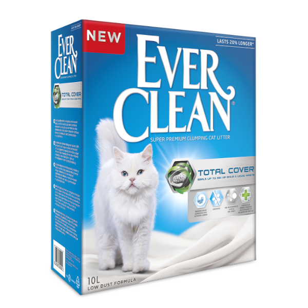 חול Ever Clean מתגבש לחתול Total Cover ריחני באנר