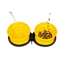 קערת סיליקון כפולה מתקפלת Kiwi Walker ניידת לטיולים ונסיעות