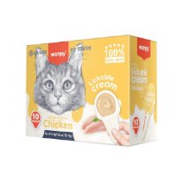 Wanpy וואנפי חטיף ליקוק בכפית לחתולים בטעם עוף 10 יח במארז