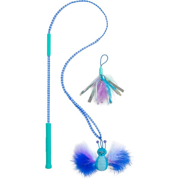 חכה אינטראקטיבית  לחתול Catstages עם 2 צעצועי קטניפ נוצות באנר