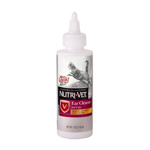 נוזל NUTRI-VET לניקוי אוזניים מנקה מייבש ומקל על גירוד באנר