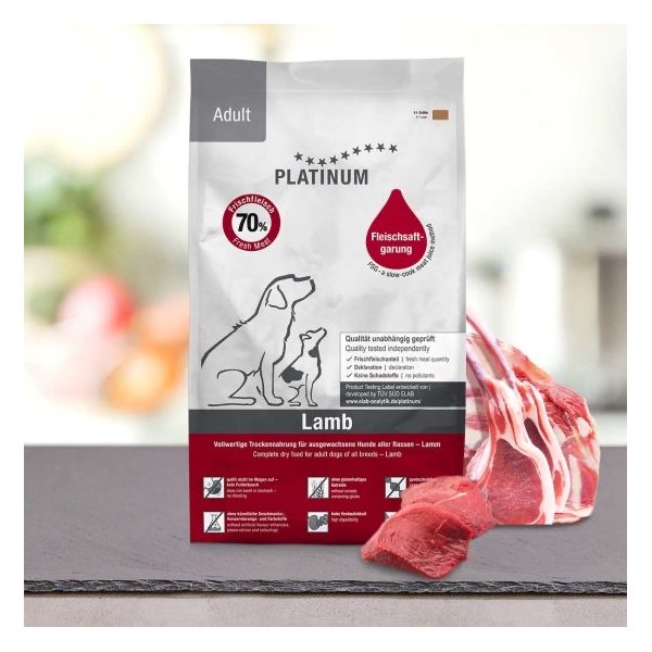 פלטינום מזון לח לכלב בוגר כבש ואורז באנר