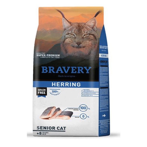 ברייברי מזון יבש לחתול מבוגר נטול דגנים הרינג באנר