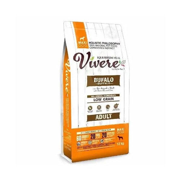 ויורה מזון יבש הוליסטי לכלב בוגר מופחת דגנים באפלו באנר