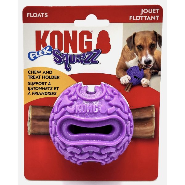 צעצוע כדור מחזיק לבולי סטיק KONG Squeezz Flex Ball  באנר